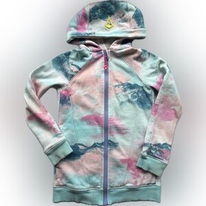 Ivivva Pastel Tie-Dye Hooded Zip-Up Sweatshirt - Pink, Mint, Blue